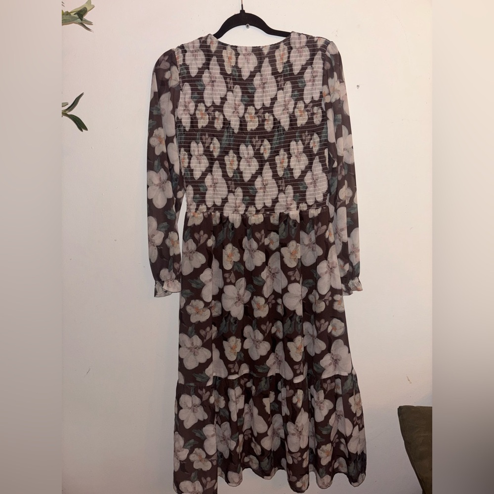 Mad About Style Floral Long Sleeve GRACE Midi Dress Jilly Box Size M - Picture 9 of 13